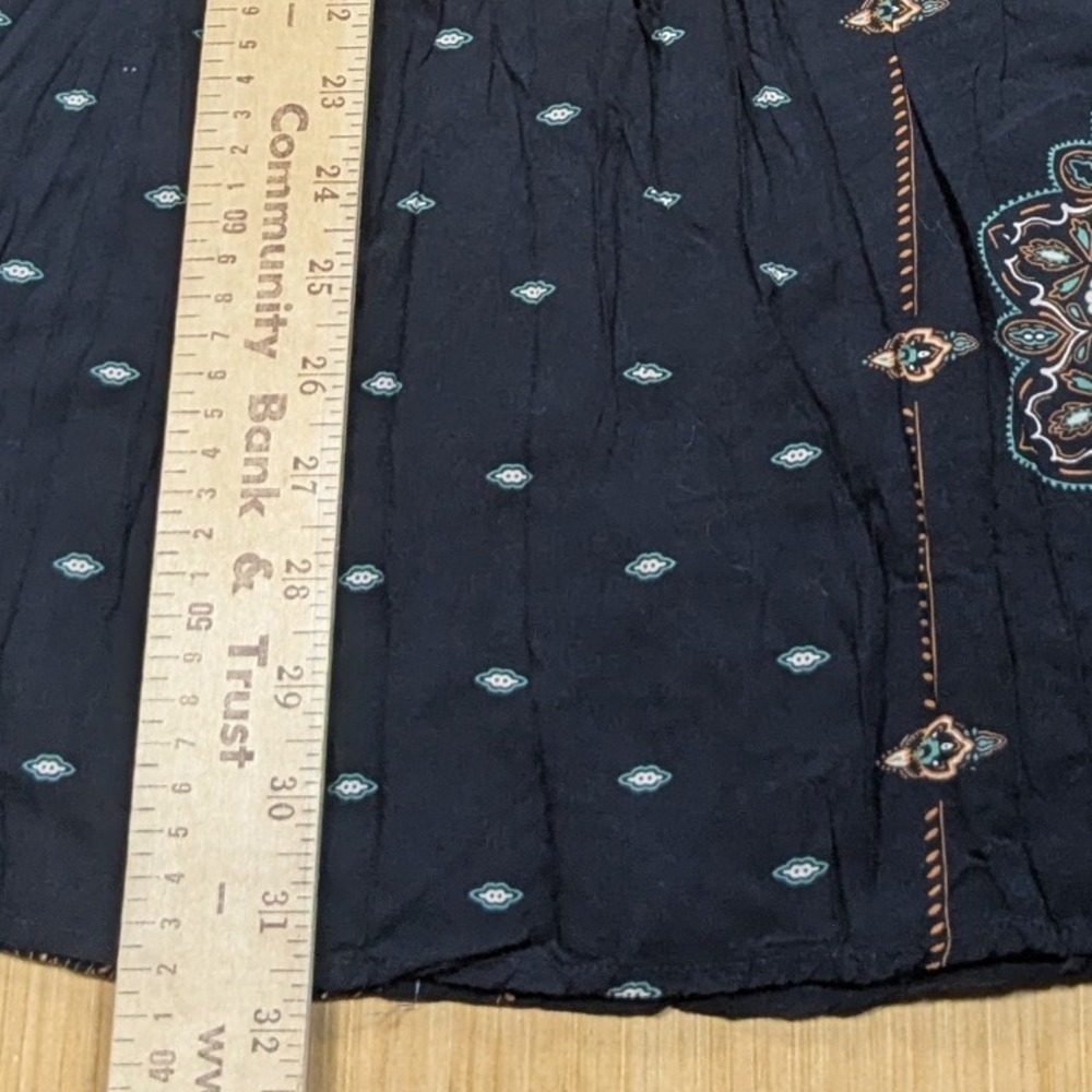 Earthbound Trading Co Dress Navy Blue Mandala Boho Hippie‎ Women's Small? - Picture 4 of 5
